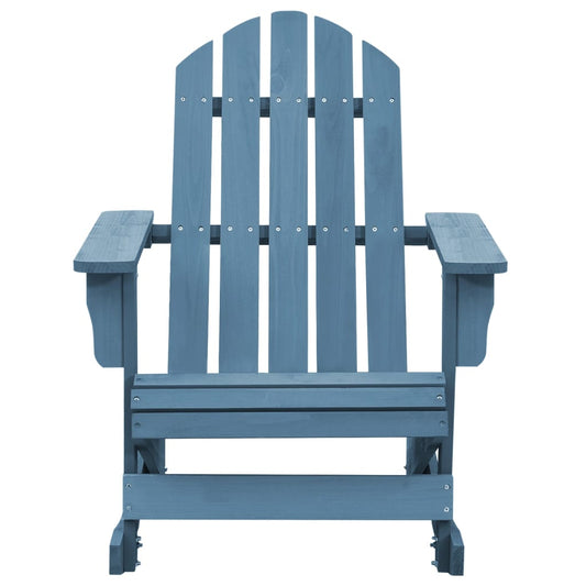 vidaXL Garden Adirondack Rocking Chair Solid Fir Wood Blue