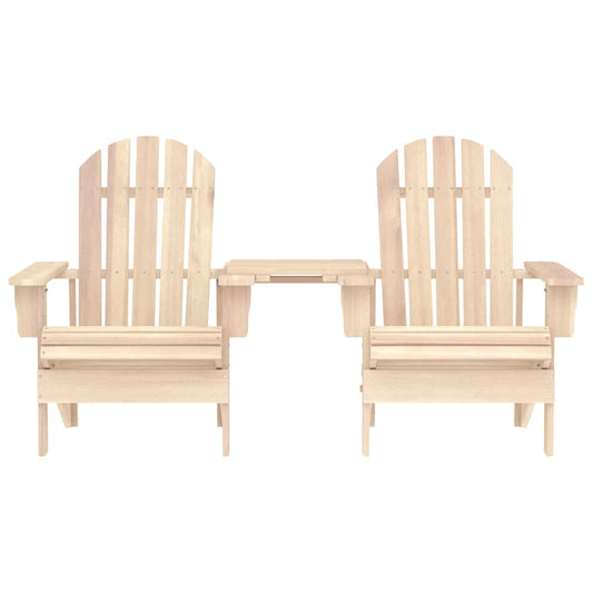 315892 vidaXL Garden Adirondack Chairs with Tea Table Solid Fir Wood