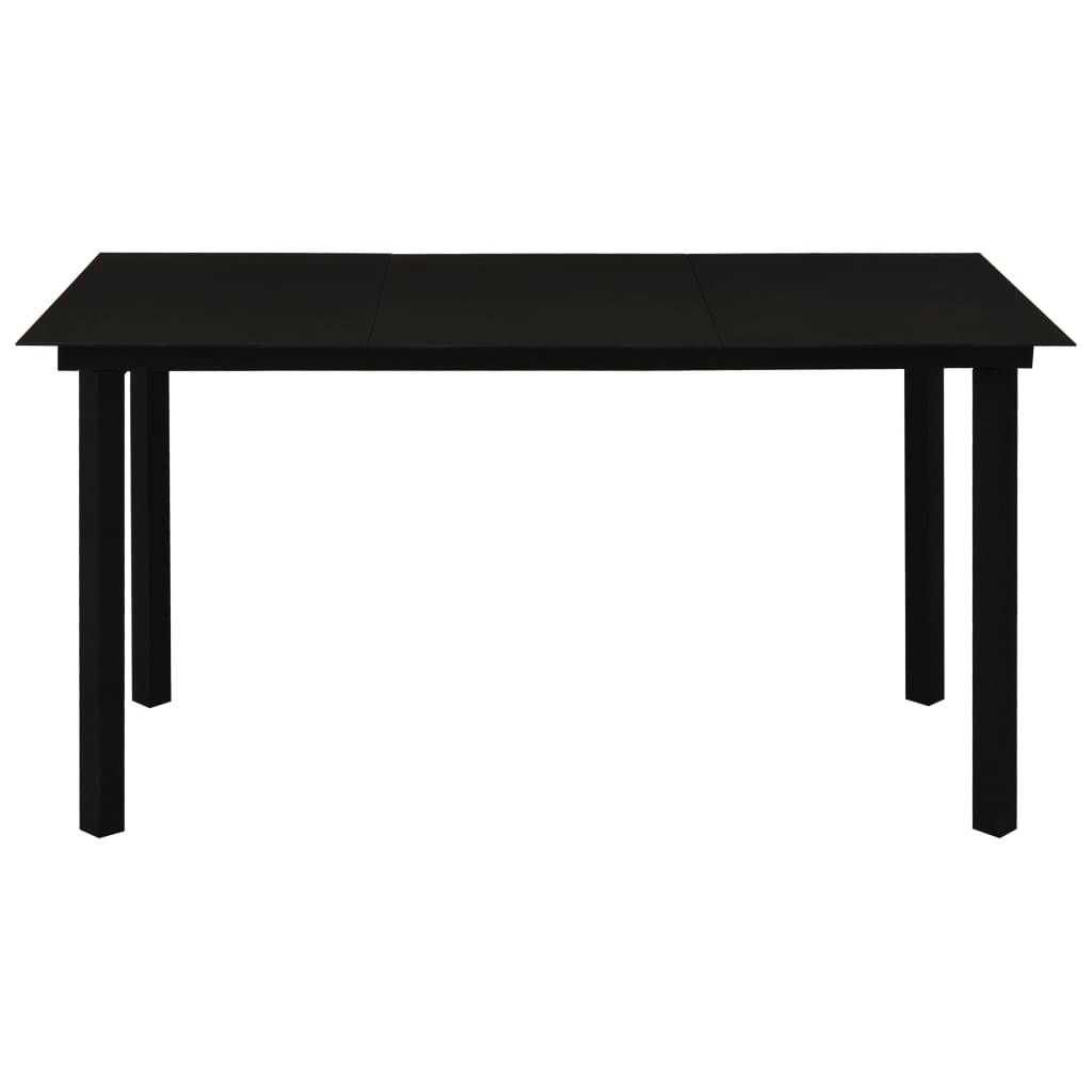vidaXL Dining Set | Black | Poly rattan | 5-piece | Stackable | Dining Set