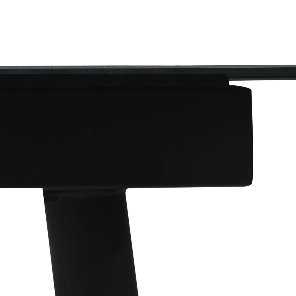 vidaXL Dining Set | Black | Glass | Large | Durable | Dining Set | Rectangular