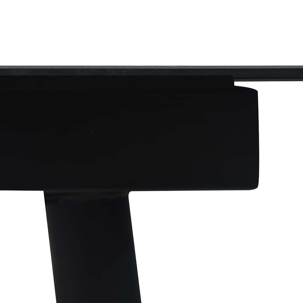 vidaXL Dining Set | Black | Powder-Coated Steel | Large | Durable | Dining Set