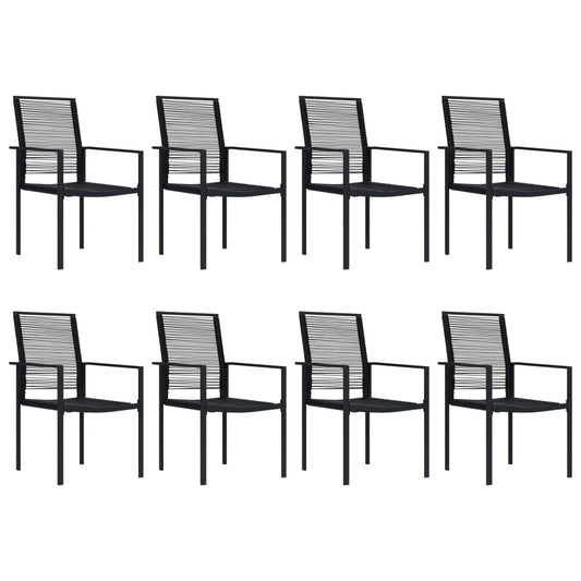 vidaXL Dining Set | Black | Glass | Large | Durable | Garden Dining Set
