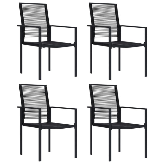 vidaXL Dining Set | Black | Glass | Medium | Durable | Garden Dining Set