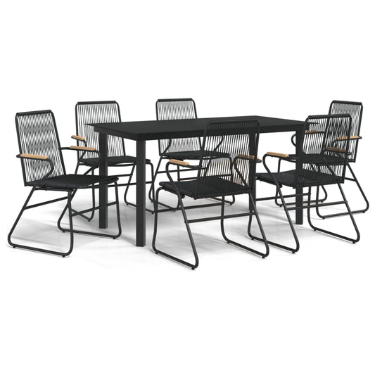 vidaXL Garden Dining Set | Black