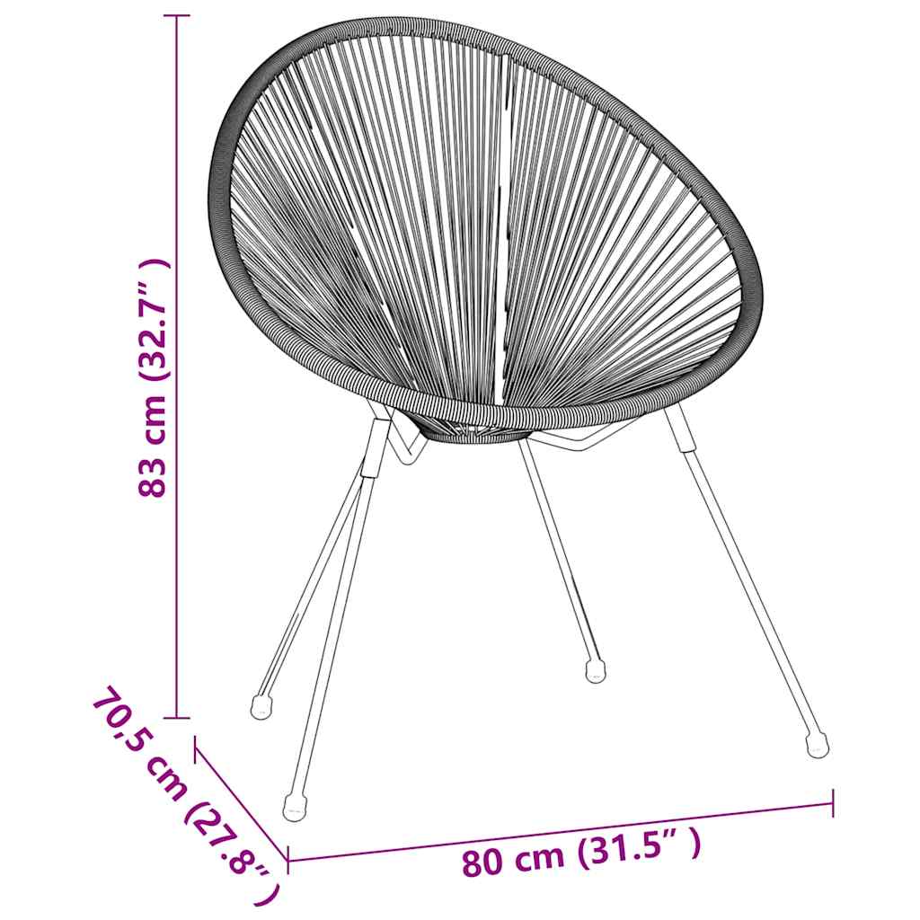 vidaXL 5 Piece Outdoor Dining Set PVC Rattan Black