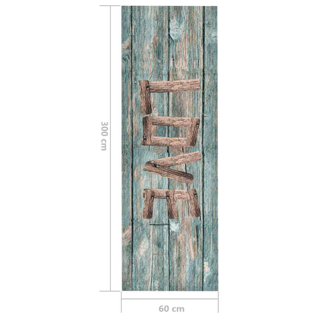 315959 vidaXL Kitchen Carpet Washable Love 60x300 cm