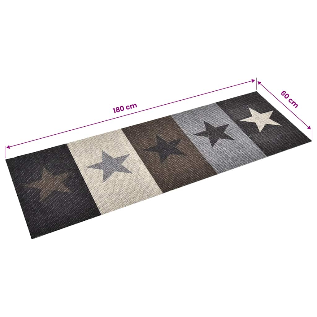vidaXL Kitchen Carpet Washable Stars 60x180 cm