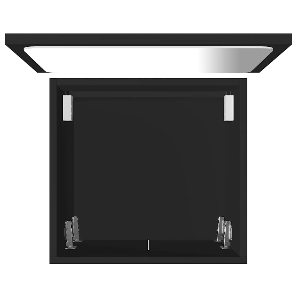 vidaXL 2 Piece Bathroom Furniture Set Black Engineered Wood