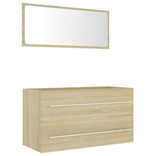 vidaXL Bathroom Furniture Set | Sonoma oak | Engineered wood | Large