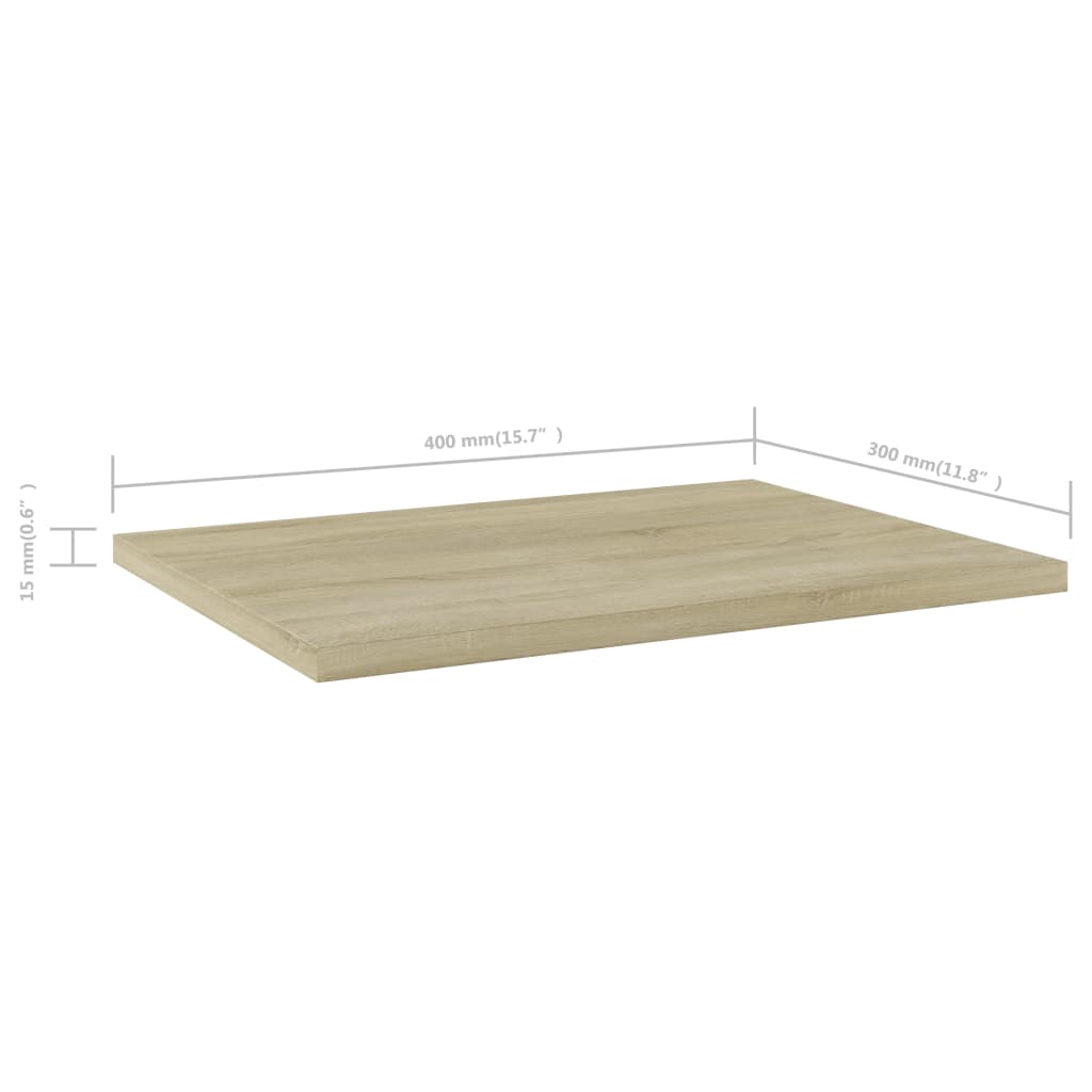 805161 vidaXL Bookshelf Boards 8 pcs Sonoma Oak 40x30x1,5 cm Engineered Wood