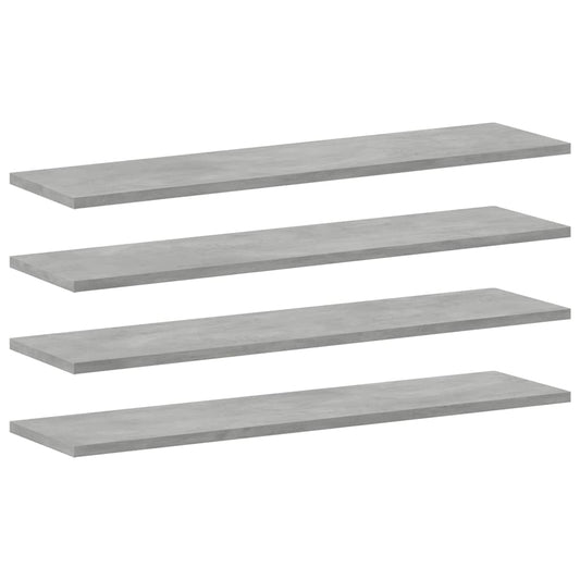 805306 vidaXL Bookshelf Boards 4 pcs Concrete Grey 80x20x1,5 cm Engineered Wood