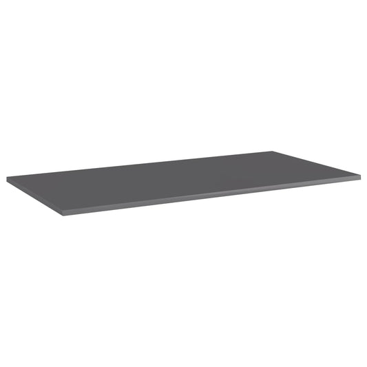 805329 vidaXL Bookshelf Boards 8 pcs High Gloss Grey 80x30x1,5 cm Engineered Wood