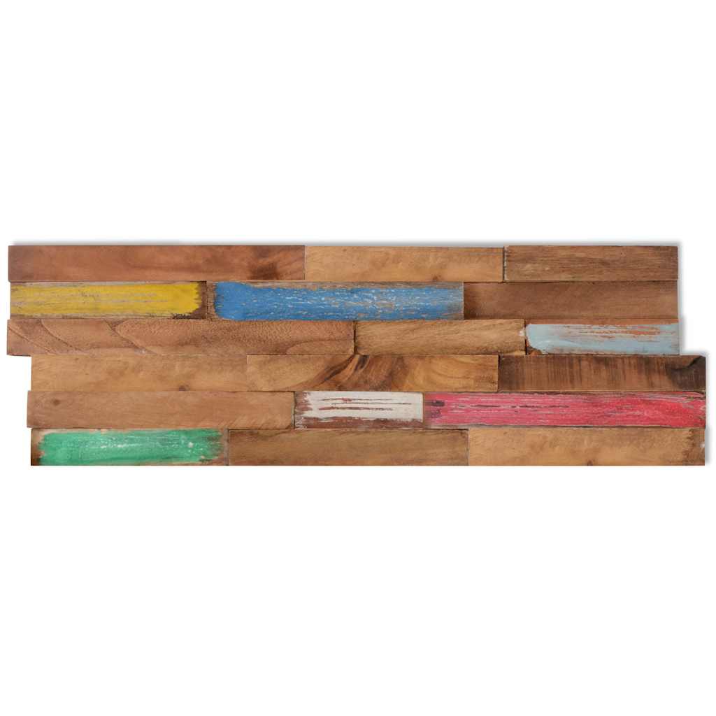 vidaXL Wall Cladding Panels 10 pcs 1,03 m² Solid Teak Wood