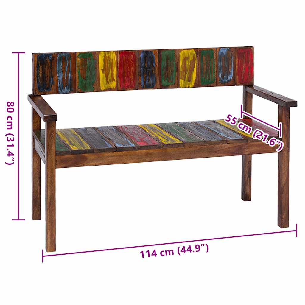 vidaXL Dining Chairs 4 pcs Solid Reclaimed Wood