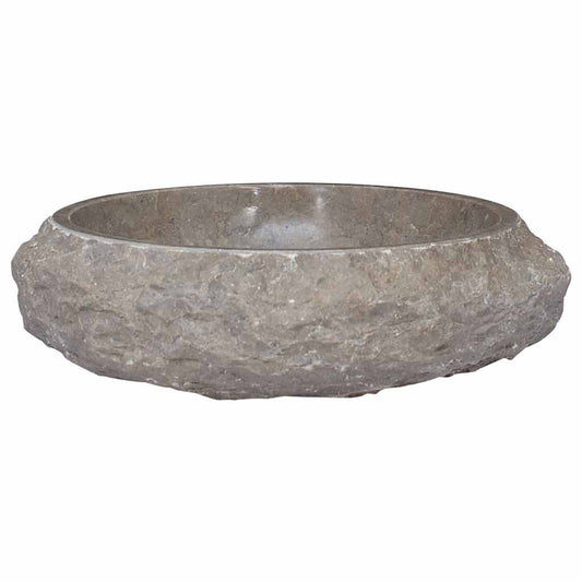 149158 vidaXL Sink Grey Ø40x12 cm Marble