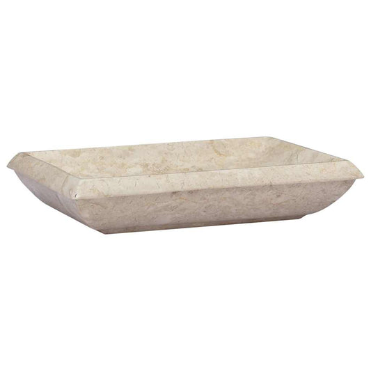 149162 vidaXL Sink Cream 50x35x10 cm Marble