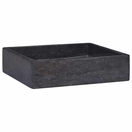 149169 vidaXL Sink Black 40x40x10 cm Marble