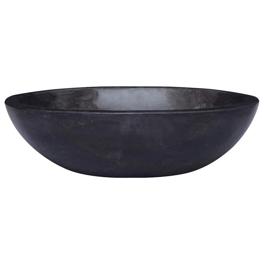 149172 vidaXL Sink Black 53x40x15 cm Marble