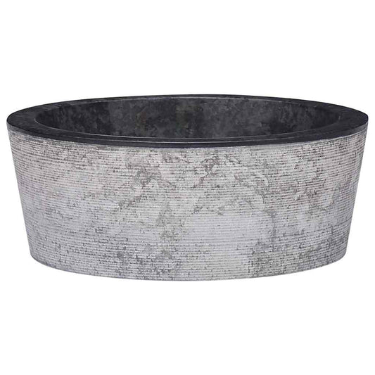 149178 vidaXL Sink Black Ø40x15 cm Marble