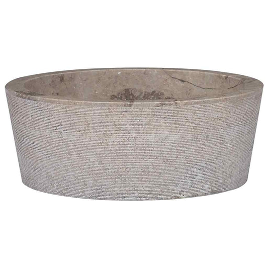 149179 vidaXL Sink Grey Ø40x15 cm Marble