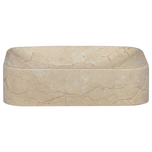 149180 vidaXL Sink Cream 40x40x10 cm Marble