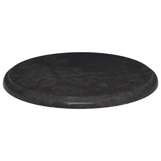 vidaXL Table Top | Black | Marble | Ø40x2.5 cm | Durable | Table Top | Round