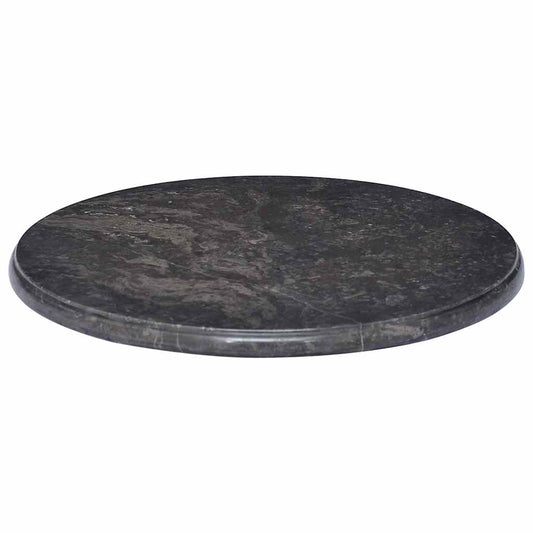 vidaXL Table Top Black Ø50x2.5 cm Marble