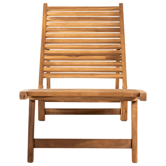 vidaXL Sun Lounger | Teak | Teak Wood | Large | Foldable | Sun Lounger