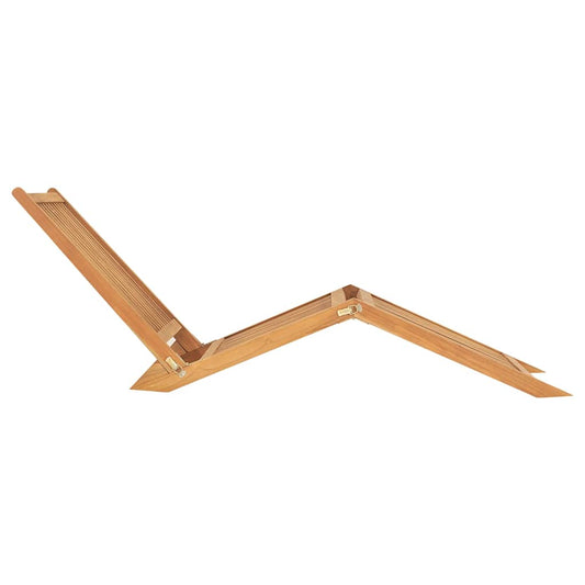 vidaXL Sun Lounger | Teak | Teak hardwood | Standard | Collapsible | Sun Lounger
