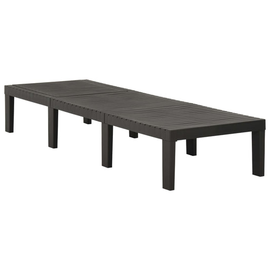 315827 vidaXL Sun Lounger Plastic Anthracite