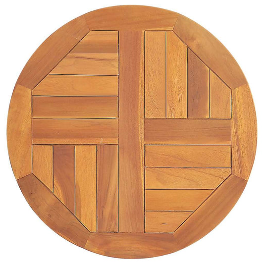 vidaXL Table Top Solid Teak Wood Round 2.5 cm 50 cm