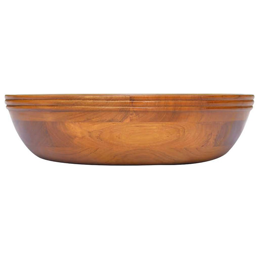 326160 vidaXL Basin Solid Teak Wood Φ40x10 cm