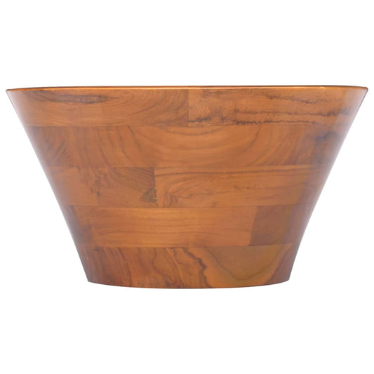 326161 vidaXL Basin Solid Teak Wood Φ40x20 cm