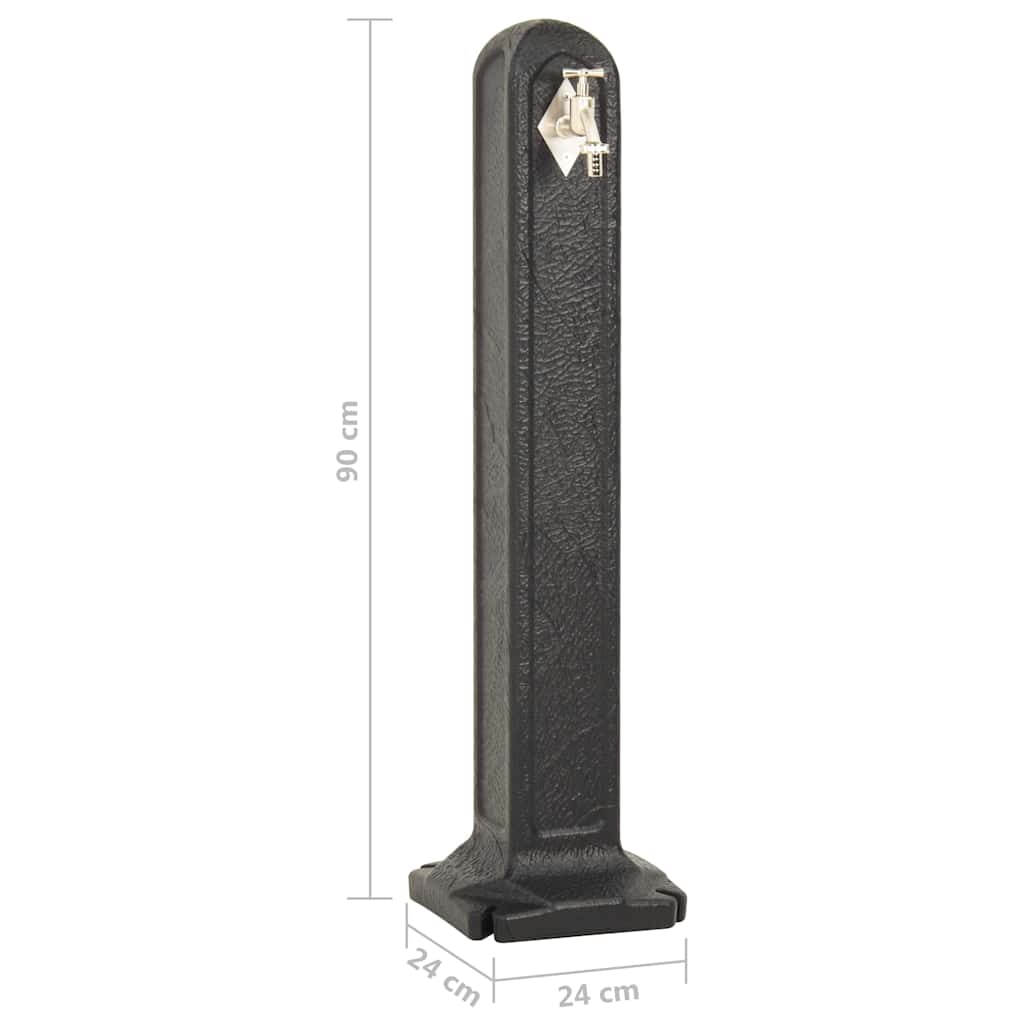 316182 vidaXL Garden Tanker with Faucet Anthracite Stone Look