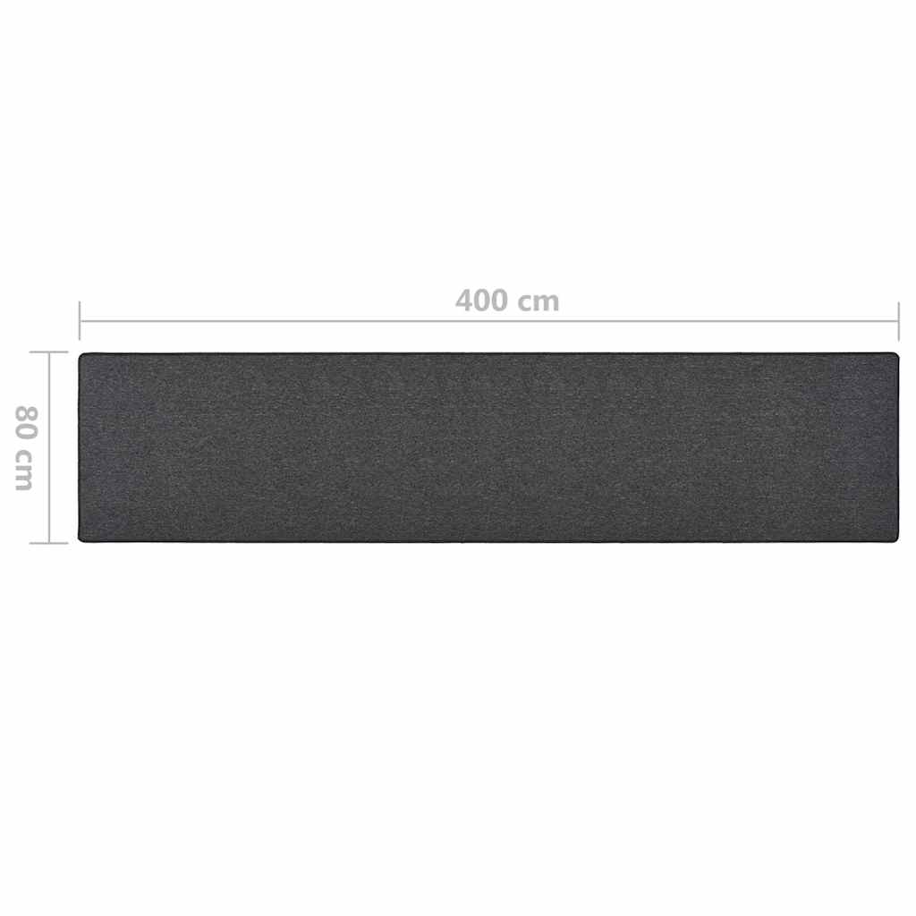 vidaXL Carpet Runner Anthracite 80x400 cm