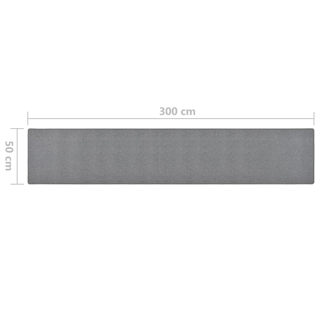 vidaXL Carpet Runner | Dark grey | 100% Polypropylene | 50 x 300 cm