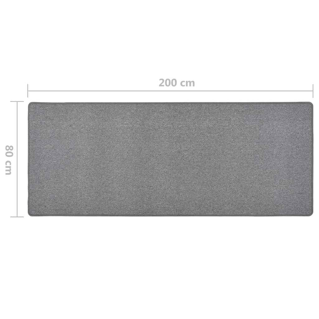 vidaXL Carpet Runner Dark Grey 80x200 cm