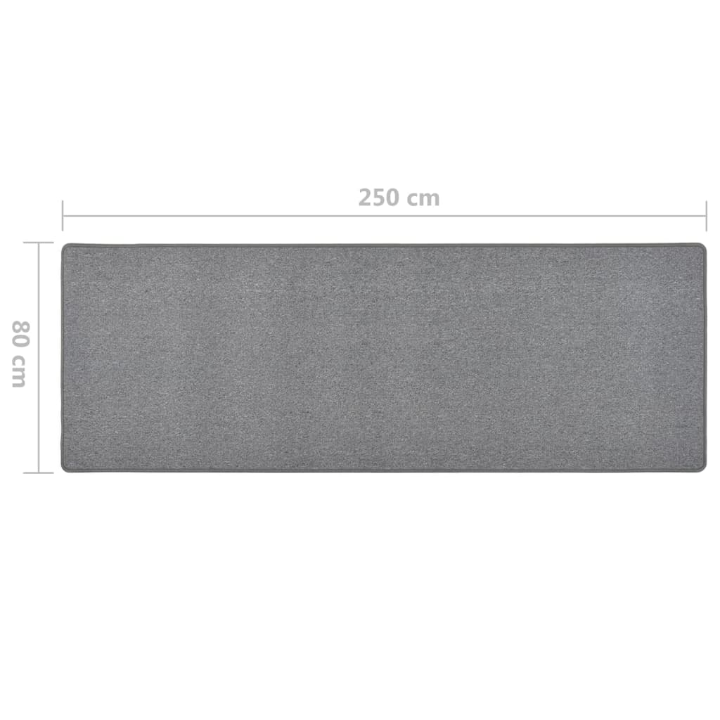 vidaXL Carpet Runner Dark Grey 80x250 cm