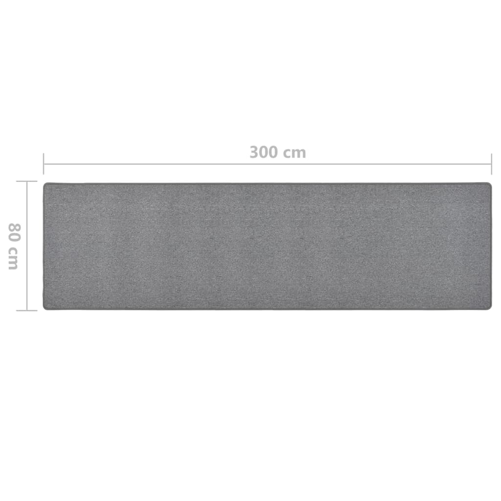 vidaXL Carpet Runner Dark Grey 80x300 cm