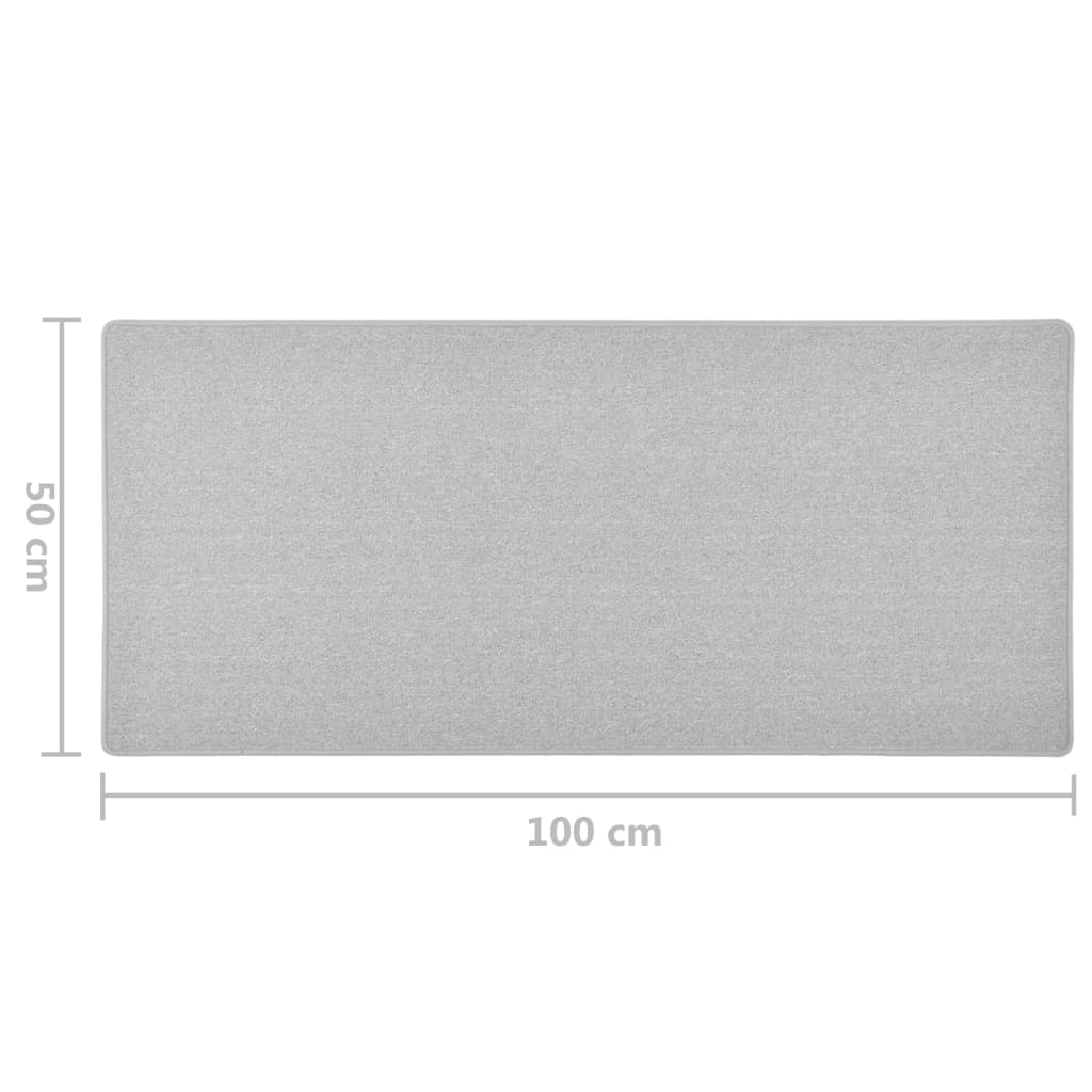 vidaXL Carpet Runner Light Grey 50x100 cm