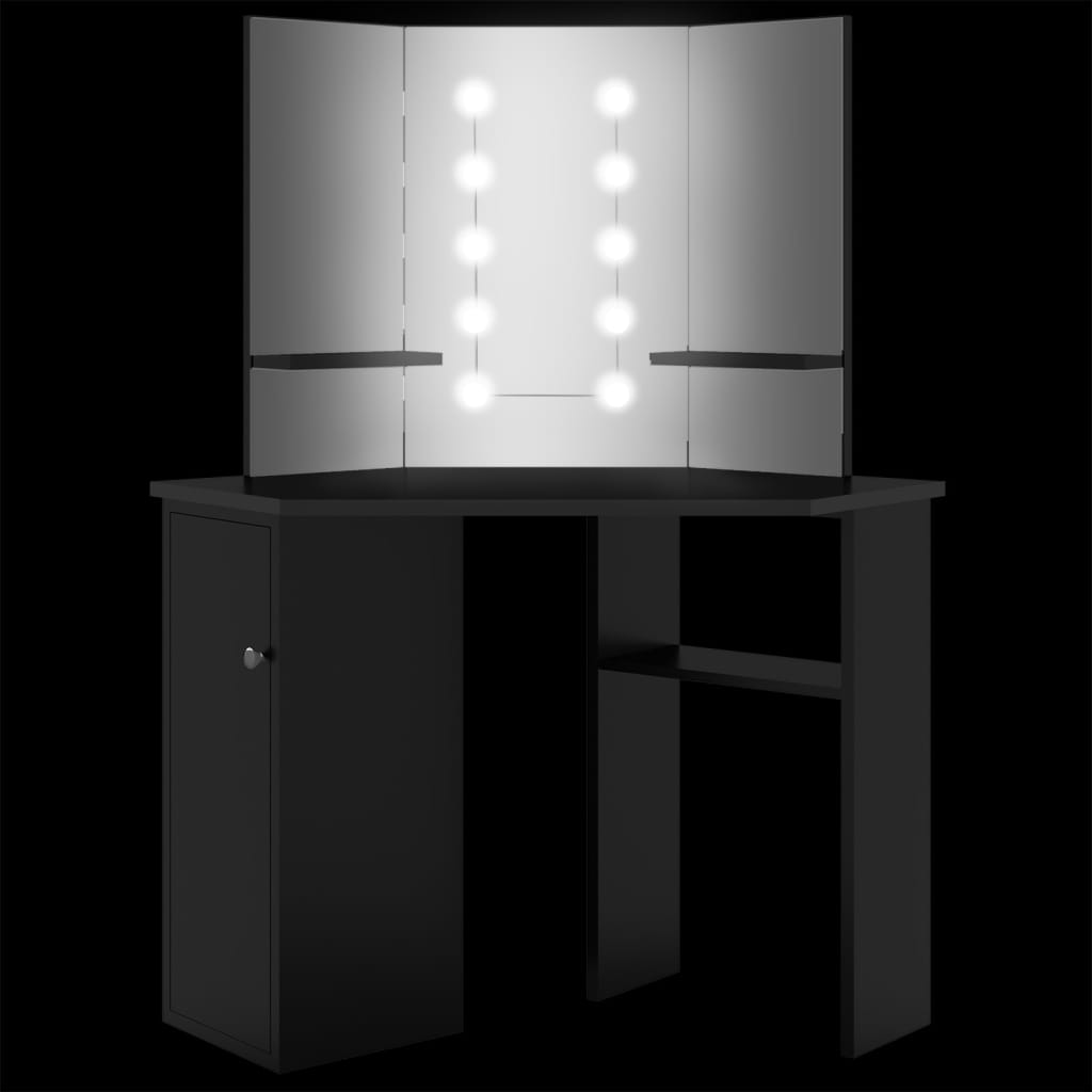 vidaXL Dresser | Black | MDF | Dressing Table | Other | Modern | Mirror