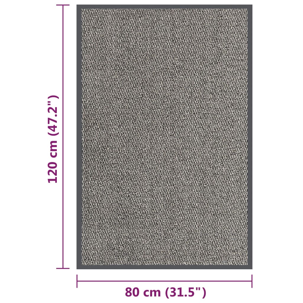 vidaXL Doormat Tufted 80x120 cm Light Brown