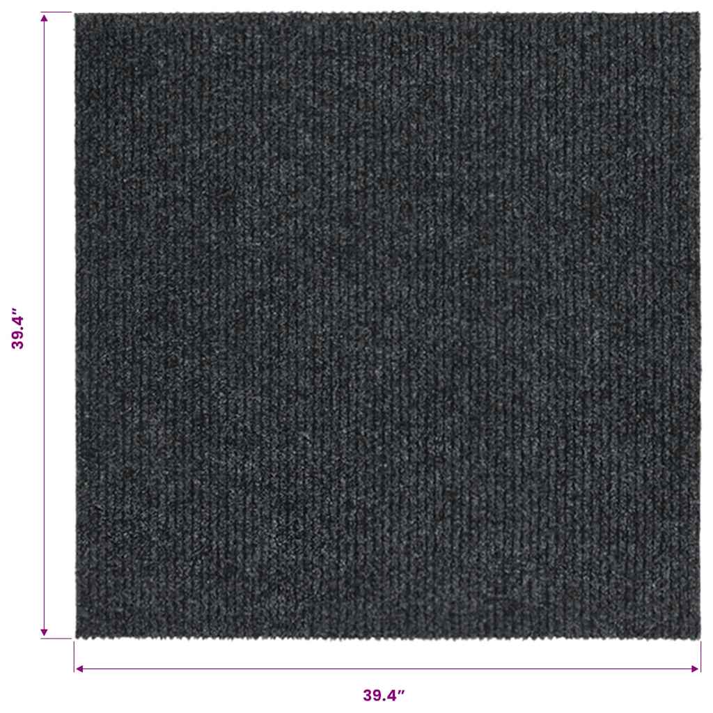 vidaXL Dirt Trapper Carpet Runner 100x100 cm Anthracite