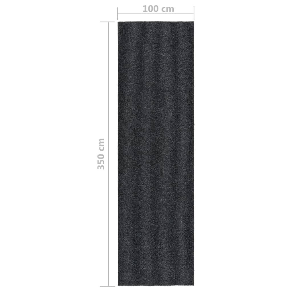 vidaXL Dirt Trapper Carpet Runner 100x350 cm Anthracite