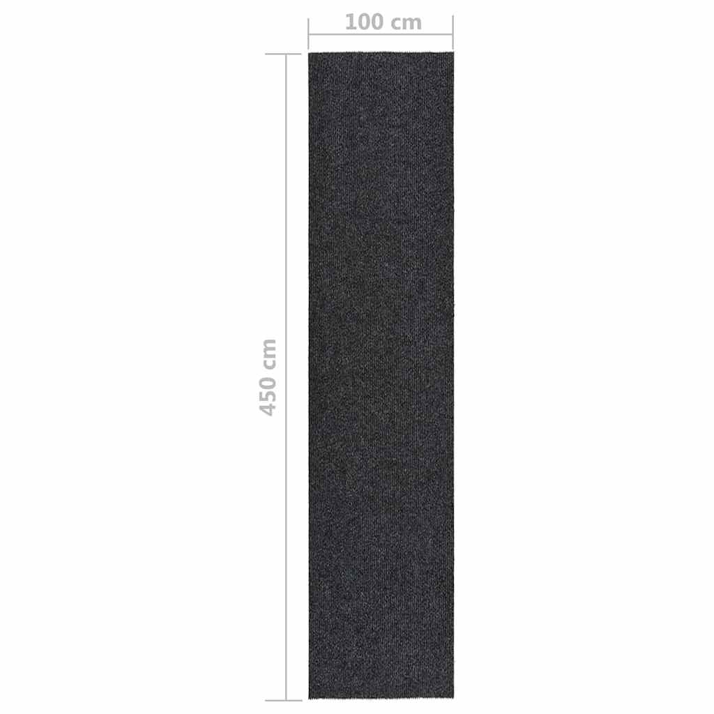 vidaXL Dirt Trapper Carpet Runner 100x450 cm Anthracite