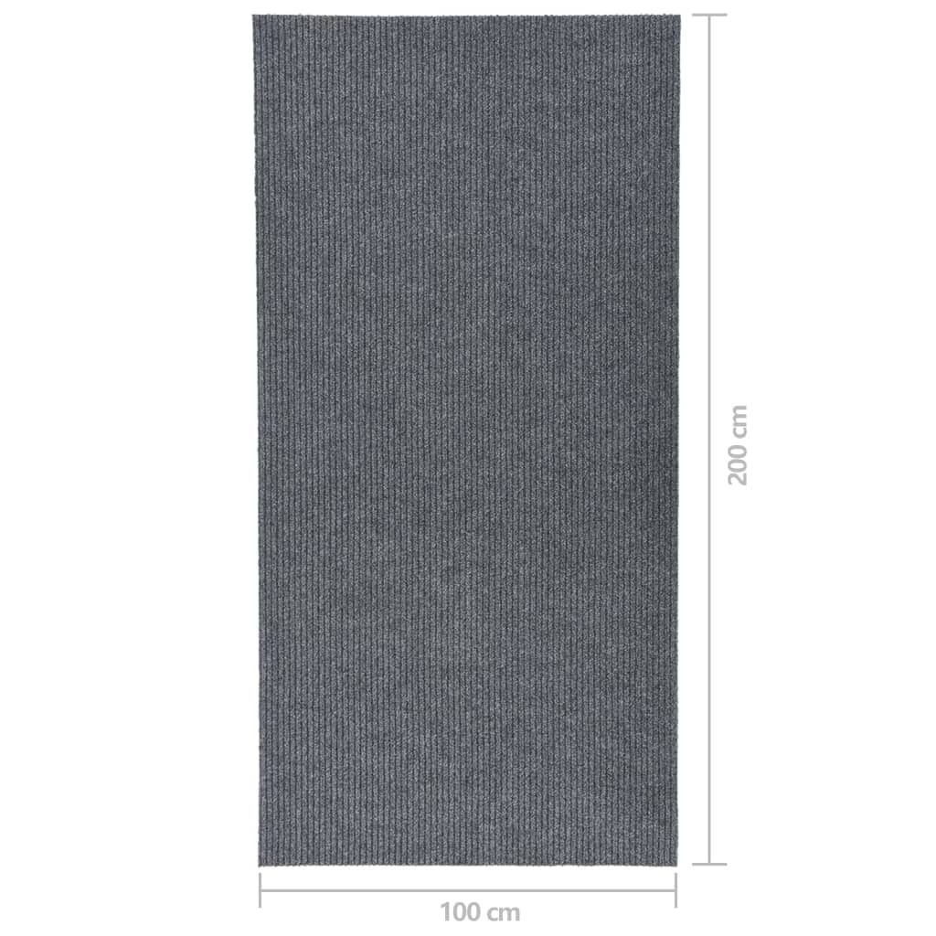 vidaXL Dirt Trapper Carpet Runner 100x200 cm Grey