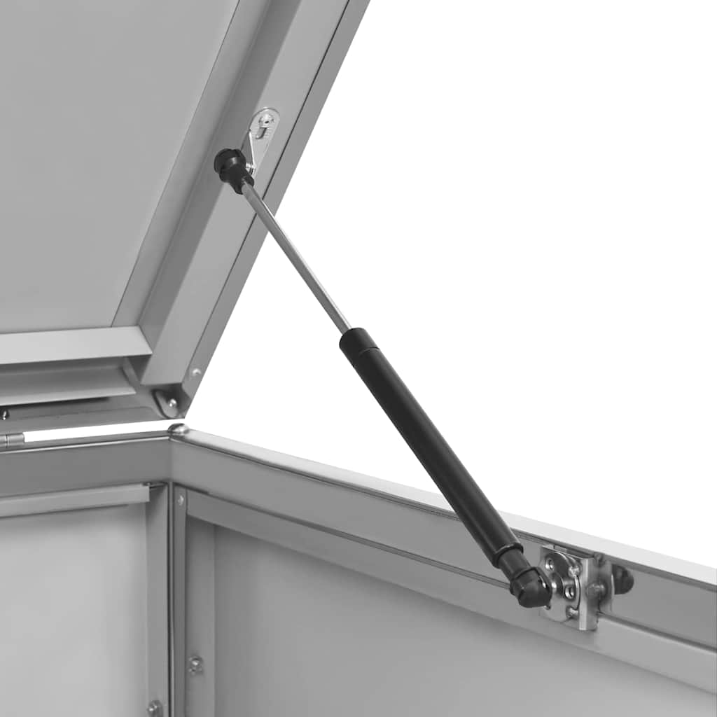 vidaXL Quadruple Wheelie Bin Shed 276.5x77.5x115 cm Stainless Steel