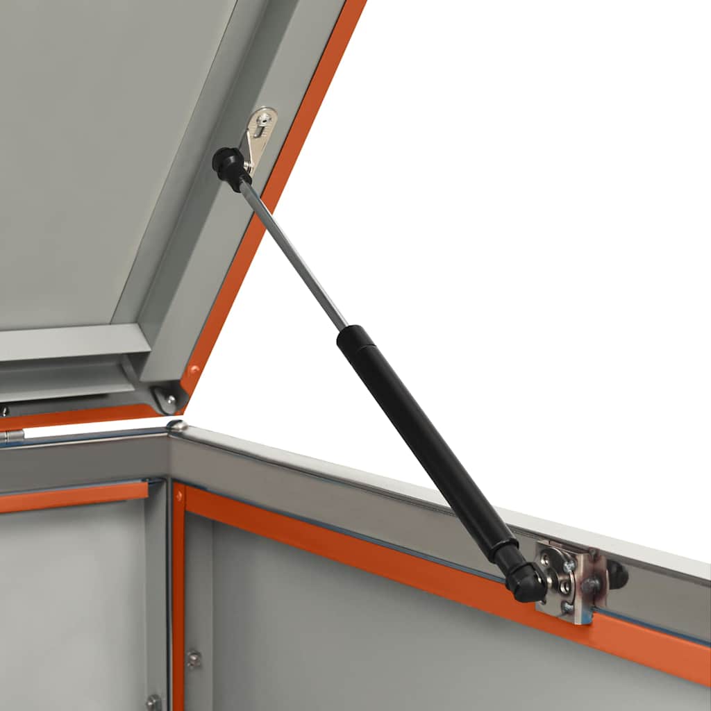vidaXL Triple Wheelie Bin Shed 207x77.5x115 cm Stainless Steel