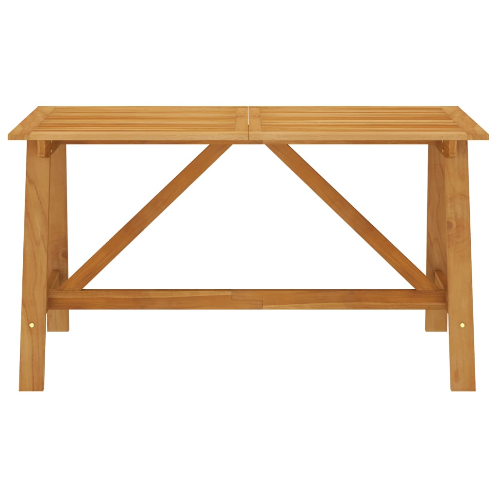 vidaXL Dining Set | Black | Solid Acacia wood | Medium | Stackable