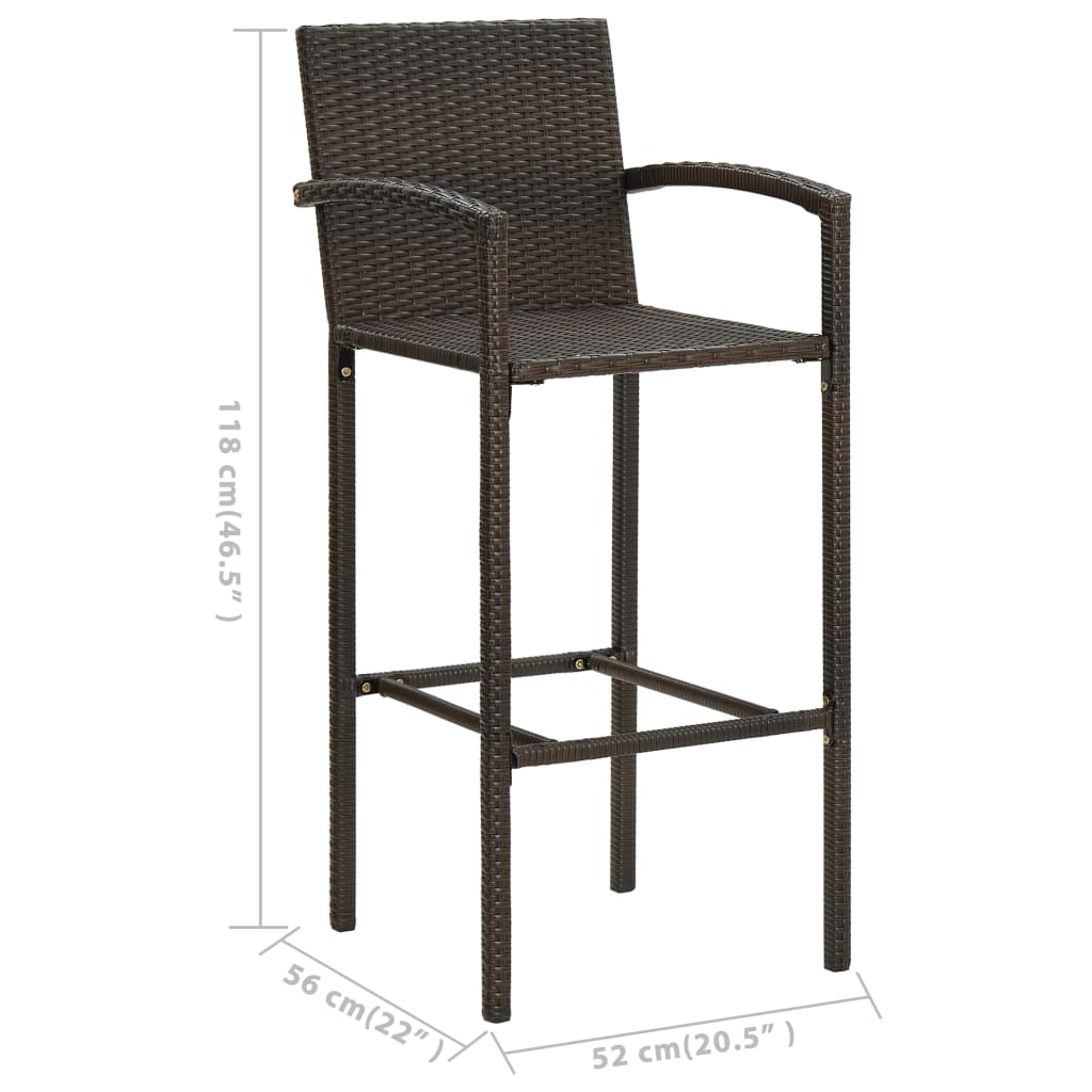 vidaXL Garden Bar Set | Brown | Solid Acacia wood | Medium | Durable